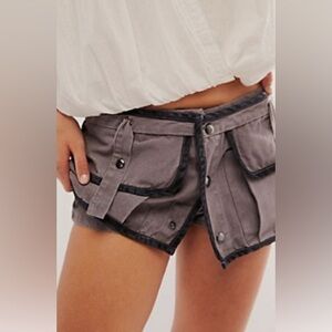 Free People Gray Skorts Utility Style